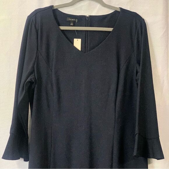 TALBOTS Refined Ponte Flounce Midi Fluted Sleeves
& Hem Dress - Picture 6 of 10